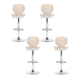 Darrahopens Furniture > Bar Stools & Chairs > Table & Bar Stools Artiss 4x Bar Stools Kitchen Swivel Gas Lift Counter Chair Wing PE Rattan Beige