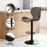 Darrahopens Furniture > Bar Stools & Chairs > Table & Bar Stools Artiss 4x Bar Stools Kitchen Swivel Gas Lift Counter Chair Wing PE Rattan Brown