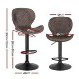 Darrahopens Furniture > Bar Stools & Chairs > Table & Bar Stools Artiss 4x Bar Stools Kitchen Swivel Gas Lift Counter Chair Wing PE Rattan Brown