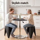 Darrahopens Furniture > Bar Stools & Chairs > Table & Bar Stools Artiss Bar Stools and Table Set 3PCS Dining Desk Kitchen Chair PVC Leather Black