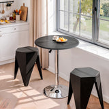 Darrahopens Furniture > Bar Stools & Chairs > Table & Bar Stools Artiss Bar Stools and Table Set 3PCS Dining Desk Kitchen Chair PVC Leather Black
