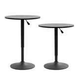 Darrahopens Furniture > Bar Stools & Chairs > Table & Bar Stools Artiss Bar Stools and Table Set 3PCS Dining Desk Kitchen Chairs Cafe Pub Black