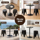 Darrahopens Furniture > Bar Stools & Chairs > Table & Bar Stools Artiss Bar Stools and Table Set 3PCS Dining Desk Kitchen Chairs Cafe Pub Black