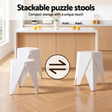 Darrahopens Furniture > Bar Stools & Chairs > Table & Bar Stools Artiss Bar Stools and Table Set 3PCS Dining Desk Kitchen Chairs Cafe Pub White