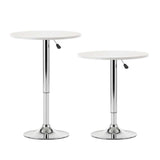 Darrahopens Furniture > Bar Stools & Chairs > Table & Bar Stools Artiss Bar Stools and Table Set 3PCS Dining Desk Kitchen Chairs Cafe Pub White