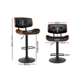Darrahopens Furniture > Bar Stools & Chairs > Table & Bar Stools Artiss Bar Stools X3 Kitchen Counter Chair Gas Lift Swivel PU Cherry All Black In Australia - Darrahopens