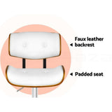 Darrahopens Furniture > Bar Stools & Chairs > Table & Bar Stools Artiss Bar Stools X3 Kitchen Counter Chair Gas Lift Swivel PU Cherry White In Australia - Darrahopens