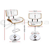 Artiss Bar Stools X3 Kitchen Counter Chair Gas Lift Swivel PU Cherry White In Australia - Darrahopens