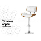 Darrahopens Furniture > Bar Stools & Chairs > Table & Bar Stools Artiss Bar Stools X3 Kitchen Counter Chair Gas Lift Swivel PU Cherry White In Australia - Darrahopens