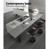 Artiss Bar Stools X3 Kitchen Counter Chair Gas Lift Swivel PU Selina All Black In Australia - Darrahopens