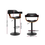 Darrahopens Furniture > Bar Stools & Chairs > Table & Bar Stools Artiss Bar Stools X3 Kitchen Counter Chair Gas Lift Swivel PU Selina All Black In Australia - Darrahopens