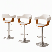 Darrahopens Furniture > Bar Stools & Chairs > Table & Bar Stools Artiss Bar Stools X3 Kitchen Counter Chair Gas Lift Swivel PU Selina White In Australia - Darrahopens