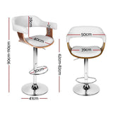 Artiss Bar Stools X3 Kitchen Counter Chair Gas Lift Swivel PU Selina White In Australia - Darrahopens