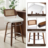 Darrahopens Furniture > Bar Stools & Chairs > Table & Bar Stools Artiss Wooden Bar Stools Set of 2 Swivel Kitchen Counter Stool Chair 60cm Seat Height