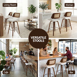Darrahopens Furniture > Bar Stools & Chairs > Table & Bar Stools Artiss Wooden Bar Stools Set of 2 Swivel Kitchen Counter Stool Chair 60cm Seat Height