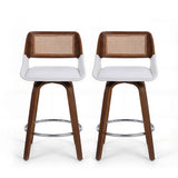 Darrahopens Furniture > Bar Stools & Chairs > Table & Bar Stools Artiss Wooden Bar Stools Set of 2 Swivel Kitchen Counter Stool Chair 60cm Seat Height