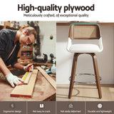 Darrahopens Furniture > Bar Stools & Chairs > Table & Bar Stools Artiss Wooden Bar Stools Set of 2 Swivel Kitchen Counter Stool Chair 60cm Seat Height