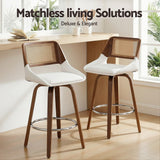 Darrahopens Furniture > Bar Stools & Chairs > Table & Bar Stools Artiss Wooden Bar Stools Set of 2 Swivel Kitchen Counter Stool Chair 60cm Seat Height