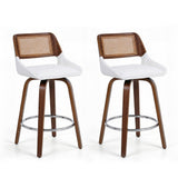 Darrahopens Furniture > Bar Stools & Chairs > Table & Bar Stools Artiss Wooden Bar Stools Set of 2 Swivel Kitchen Counter Stool Chair 60cm Seat Height