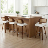 Darrahopens Furniture > Bar Stools & Chairs > Table & Bar Stools Artiss Wooden Bar Stools Set of 4 Swivel Kitchen Counter Stool Chair 60cm Seat Height