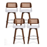Darrahopens Furniture > Bar Stools & Chairs > Table & Bar Stools Artiss Wooden Bar Stools Set of 4 Swivel Kitchen Counter Stool Chair 60cm Seat Height
