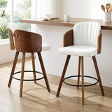 Darrahopens Furniture > Bar Stools & Chairs > Table & Bar Stools Artiss Wooden Bar Stools Swivel Kitchen Counter Stool Chair 58cm Seat Height