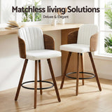Darrahopens Furniture > Bar Stools & Chairs > Table & Bar Stools Artiss Wooden Bar Stools Swivel Kitchen Counter Stool Chair 58cm Seat Height