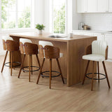 Darrahopens Furniture > Bar Stools & Chairs > Table & Bar Stools Artiss Wooden Bar Stools Swivel Kitchen Counter Stool Chair 58cm Seat Height