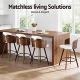 Darrahopens Furniture > Bar Stools & Chairs > Table & Bar Stools Artiss Wooden Bar Stools Swivel Kitchen Counter Stool Chair 58cm Seat Height