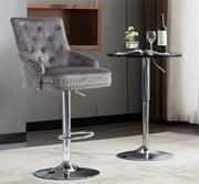 Darrahopens Furniture > Bar Stools & Chairs > Table & Bar Stools Elegant Swivel Bar Stool Velvet Airlift Counter Height Bar Kitchen Dining Chair