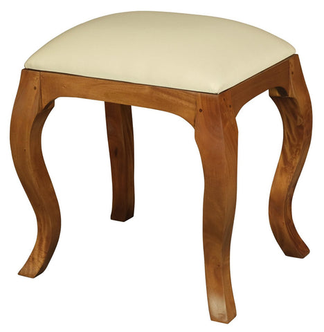 Darrahopens Furniture > Bar Stools & Chairs > Table & Bar Stools Eloise Cabriole Leg Dressing Stool (Light Pecan)