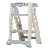Darrahopens Furniture > Bar Stools & Chairs > Table & Bar Stools Foldable Kids Step Stool Kitchen Helper Tower in Grey, Adjustable Height, 55x55x79cm In Australia - Darrahopens