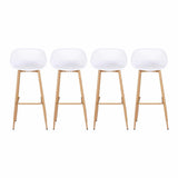 Darrahopens Furniture > Bar Stools & Chairs > Table & Bar Stools Gardeon 4-Piece Outdoor Bar Stools Plastic Metal Dining Chair Balcony White In Australia - Darrahopens