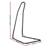 Darrahopens Furniture > Bar Stools & Chairs > Table & Bar Stools Gardeon Hammock Chair Stand Heavy Duty Steel Frame Black