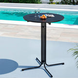 Darrahopens Furniture > Bar Stools & Chairs > Table & Bar Stools Gardeon Outdoor Bar Table Round Folding Desk Top 109cm Patio Furniture Black