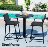 Darrahopens Furniture > Bar Stools & Chairs > Table & Bar Stools Gardeon Outdoor Bar Table Round Folding Desk Top 109cm Patio Furniture Black
