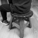 Darrahopens Furniture > Bar Stools & Chairs > Table & Bar Stools Hand Carved Children's Chair Stool Wooden Train Locomotive Theme