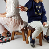 Darrahopens Furniture > Bar Stools & Chairs > Table & Bar Stools Hand Carved Children's Chair Stool Wooden Train Locomotive Theme
