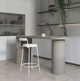 Darrahopens Furniture > Bar Stools & Chairs > Table & Bar Stools Interior Ave - Calipo White Leather Kitchen Bar Stool - Set of 2