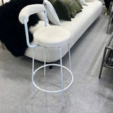 Darrahopens Furniture > Bar Stools & Chairs > Table & Bar Stools Interior Ave - Calipo White Leather Kitchen Bar Stool - Set of 2