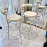 Darrahopens Furniture > Bar Stools & Chairs > Table & Bar Stools Interior Ave - Calipo White Leather Kitchen Bar Stool - Set of 2