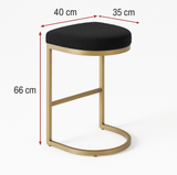 Darrahopens Furniture > Bar Stools & Chairs > Table & Bar Stools Interior Ave - Royale Black Boucle Kitchen Bar Stool