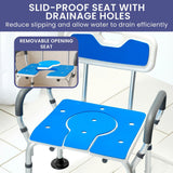 Darrahopens Furniture > Bar Stools & Chairs > Table & Bar Stools Orthonica Height-Adjustable Aluminium Commode Shower Chair with Armrests Backrest Armrests Soft Stool Seat Aid