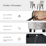 Darrahopens Furniture > Bar Stools & Chairs > Table & Bar Stools Round Vanity Stool with Padded Seat and Backrest