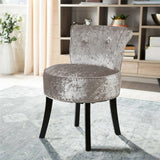 Darrahopens Furniture > Bar Stools & Chairs > Table & Bar Stools Round Vanity Stool with Padded Seat and Backrest