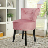 Darrahopens Furniture > Bar Stools & Chairs > Table & Bar Stools Round Vanity Stool with Padded Seat and Backrest