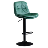 Darrahopens Furniture > Bar Stools & Chairs > Table & Bar Stools SERENITà Bar Stools Kitchen Bar Stool Leather Barstools Swivel Gas Lift Counter Chairs BS8406 Green