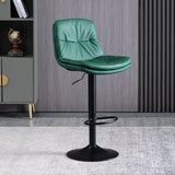Darrahopens Furniture > Bar Stools & Chairs > Table & Bar Stools SERENITà Bar Stools Kitchen Bar Stool Leather Barstools Swivel Gas Lift Counter Chairs BS8406 Green