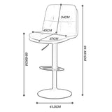 Darrahopens Furniture > Bar Stools & Chairs > Table & Bar Stools SERENITà Bar Stools Kitchen Bar Stool Leather Barstools Swivel Gas Lift Counter Chairs BS8406 Green