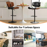 Darrahopens Furniture > Bar Stools & Chairs > Table & Bar Stools SERENITà European Wooden Black Modern Bar Stools Swivel Bar Stool Chair Counter Height Barstool with 360 Degree Swivel Seat